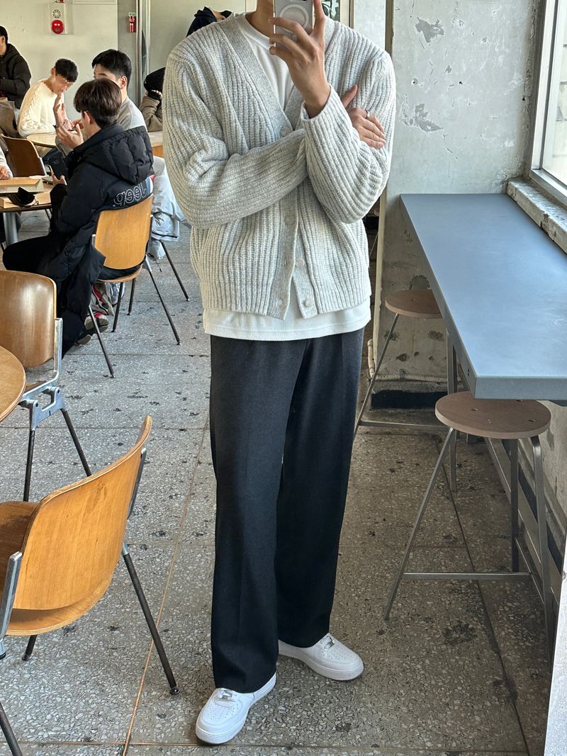 Meto wool pintuck wide slacks (2 colors)