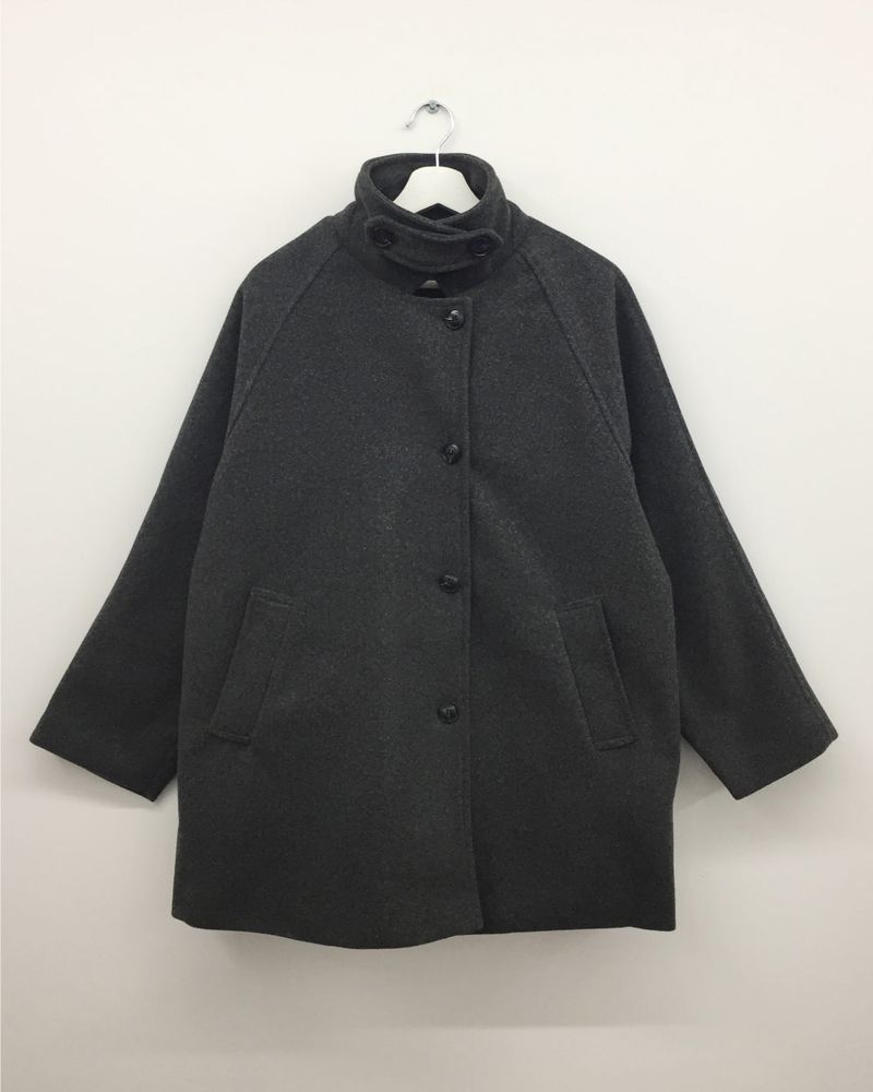 Classic High Neck Half Coat (2 Colors)