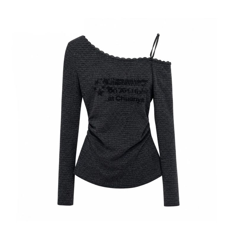 Amara Lace Trim Asymmetric Top