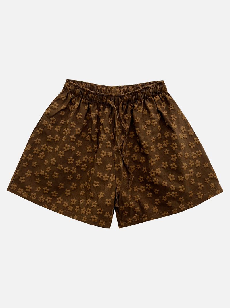 Zan Flower Embossed Short Pants (5c)