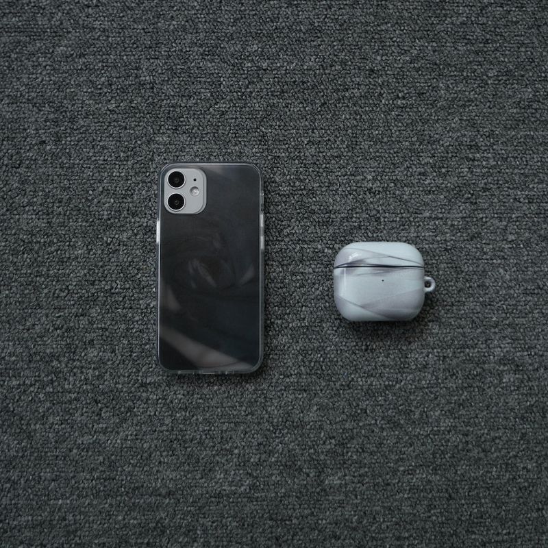 [MADE] see through jelly hard phone case (black)