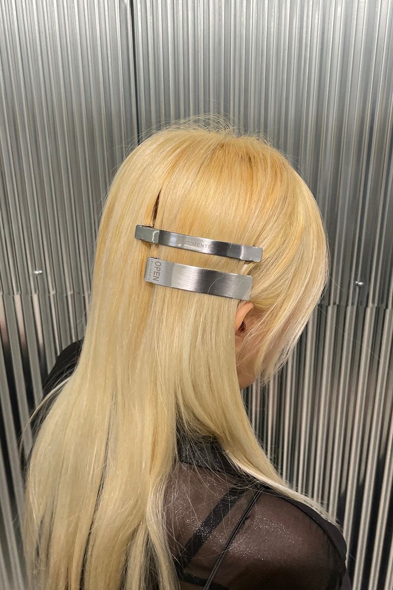 NO.372 [SILVER] HAIR OPEN PIN 2SET