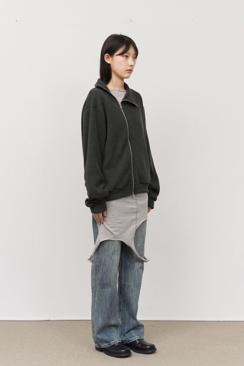 Moore Side Knitted Zip Up