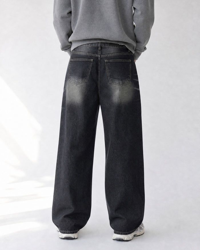 (UNISEX) Stone Domingo Wide Jeans