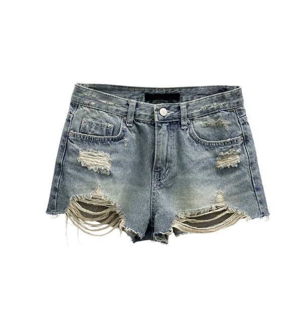 Yusu Damaged Denim Shorts
