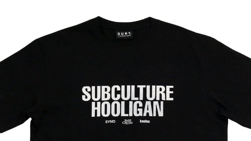 SUBCULTURE HOOLIGAN LOGO TEE _ BLACK