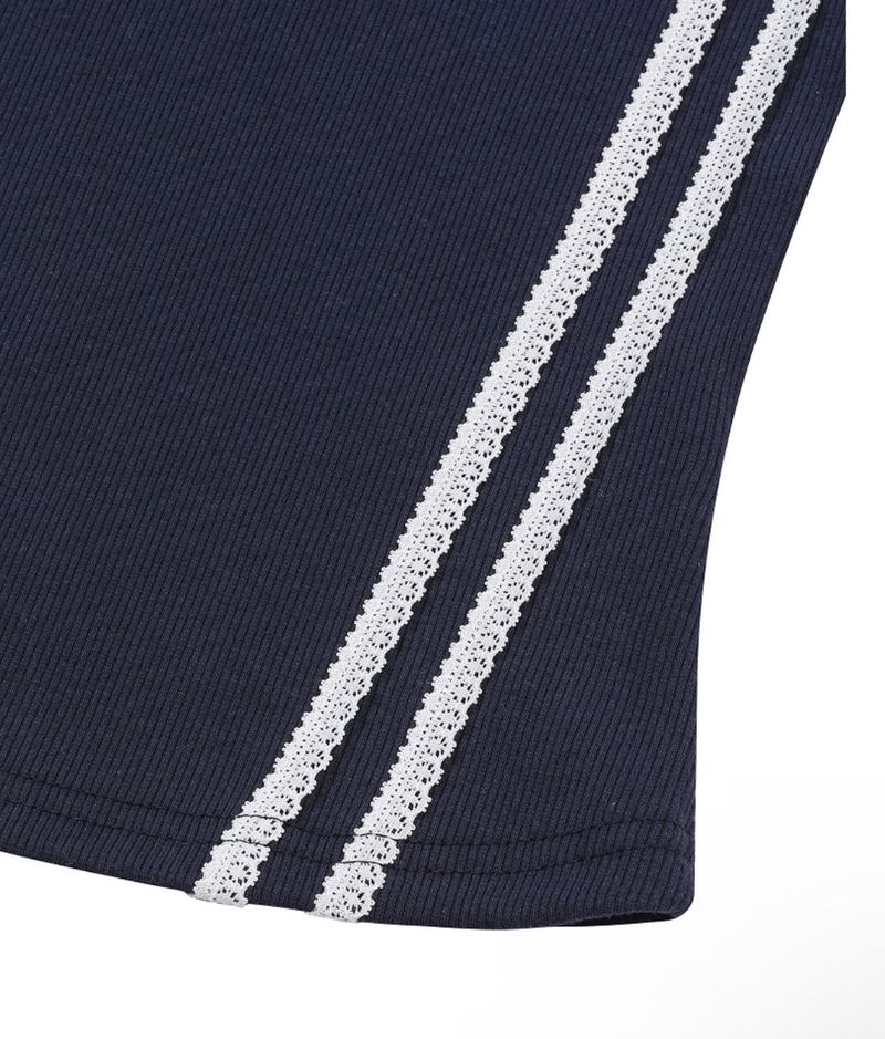 PULSE SET-UP LACE TRACK LINE SLEEVELESS (2COLOR)