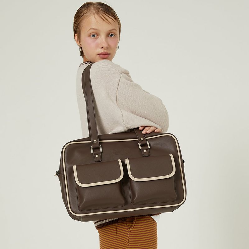 Two pocket big shoulder bag