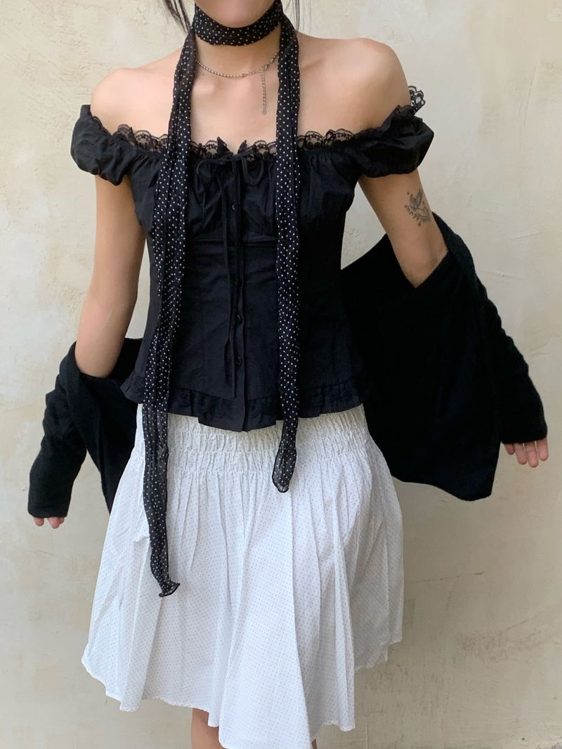 Dot Sheer Long Scarf