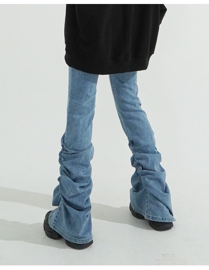 Wrinkle Slim Spandex Boots-cut Pants