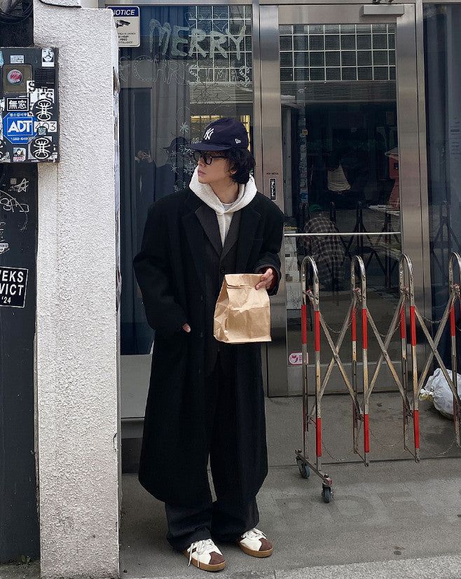 No.1052 wool20 over single long COAT