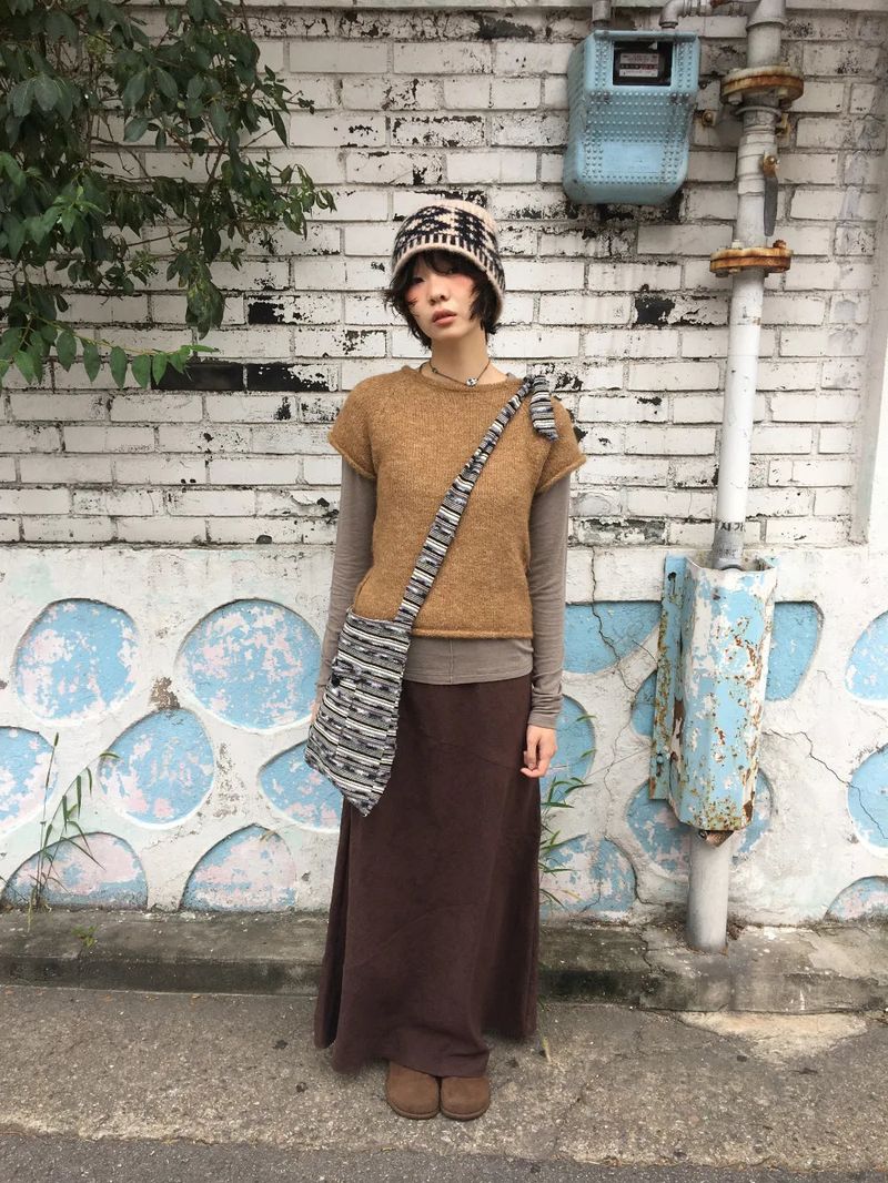 Yorin button half knit (3color)