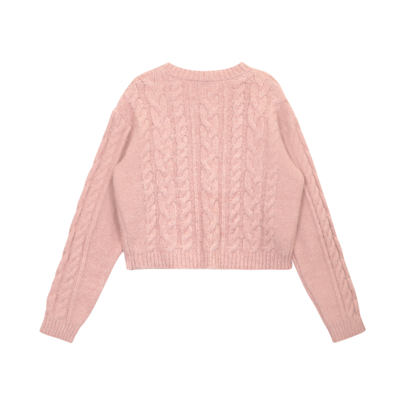 POMPOM TWIST CARDIGAN