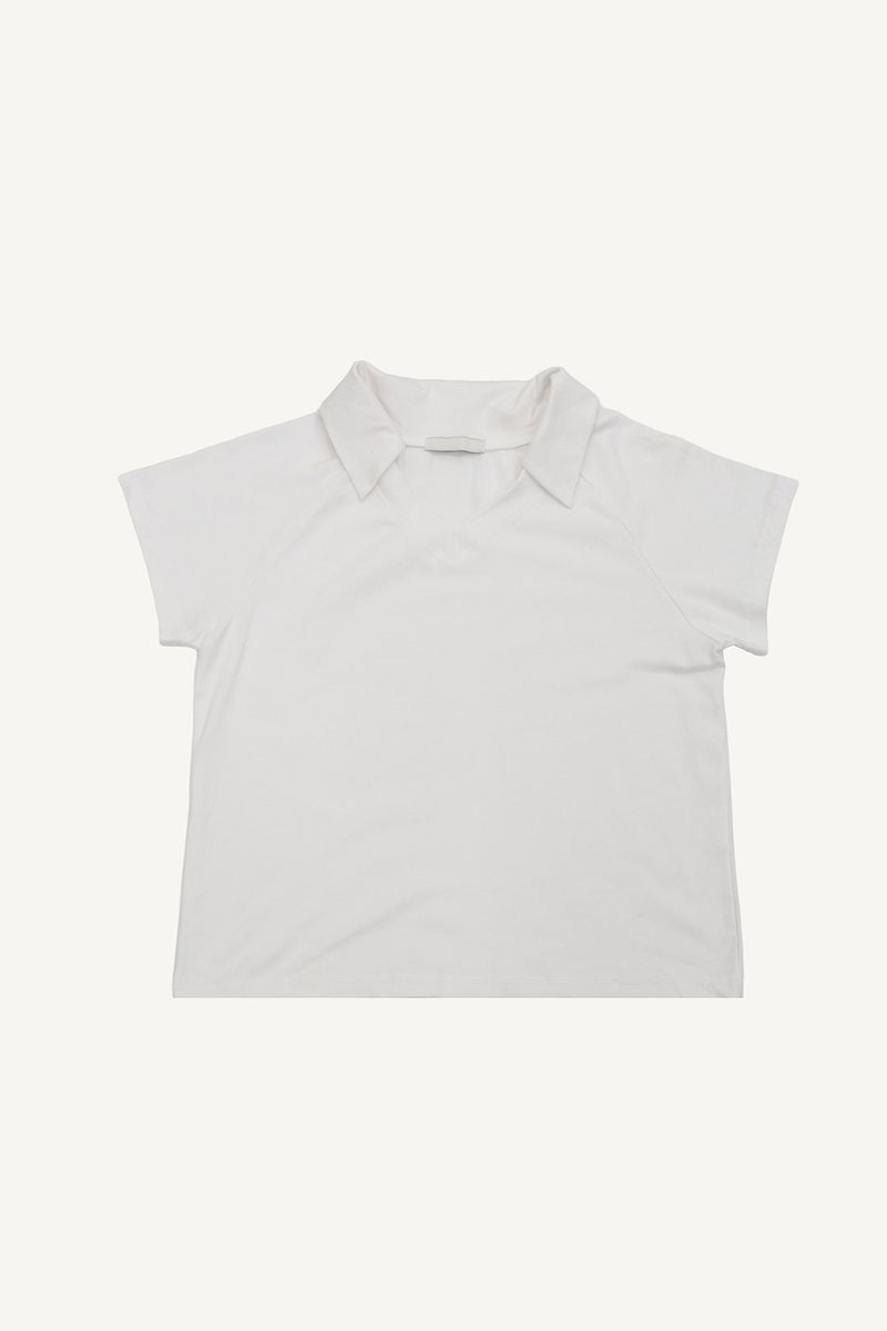 V-collar crop top