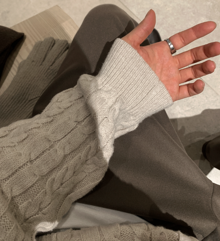 Amp Ghost Cable Semi-Over Two Way Knit Zip-Up