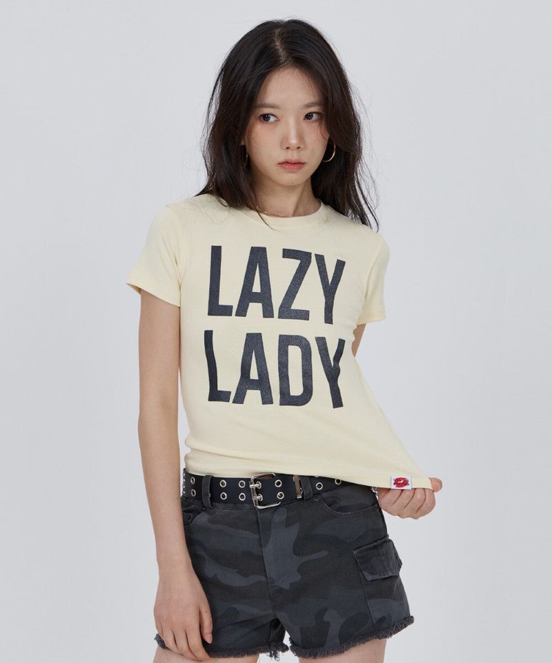 CONY LAZY LADY TEE / LIGHT YELLOW