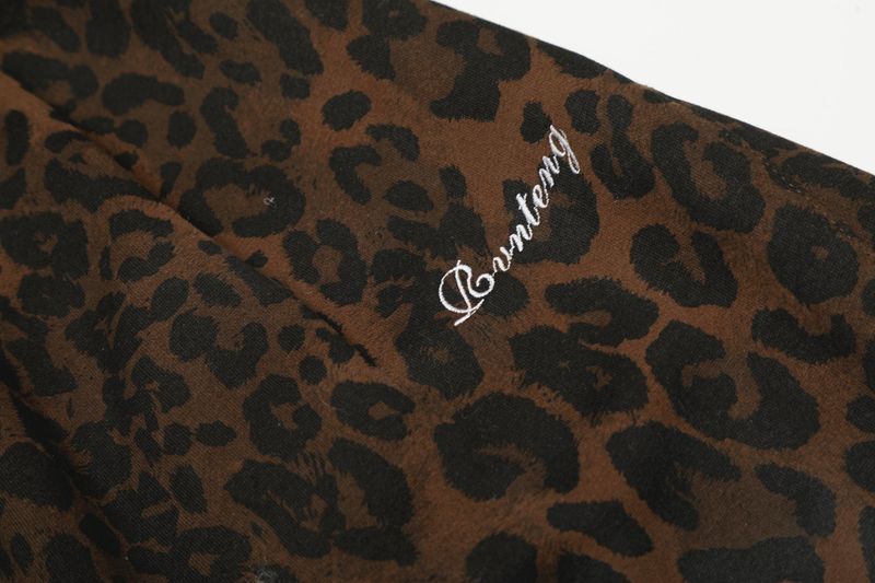 Leopard Washed Wide Pants