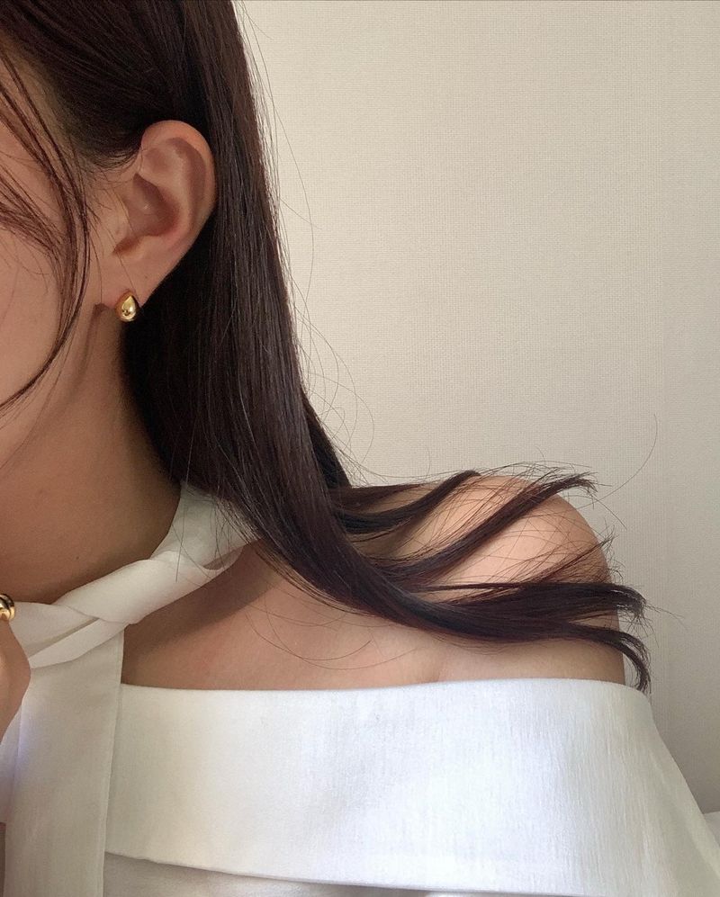 (silver925) Tears earrings *gold