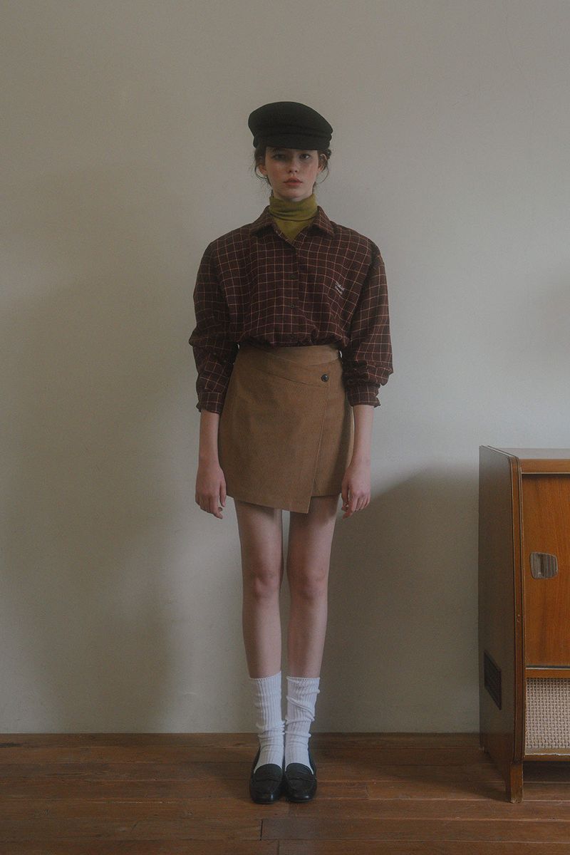 Bein check shirt_wine
