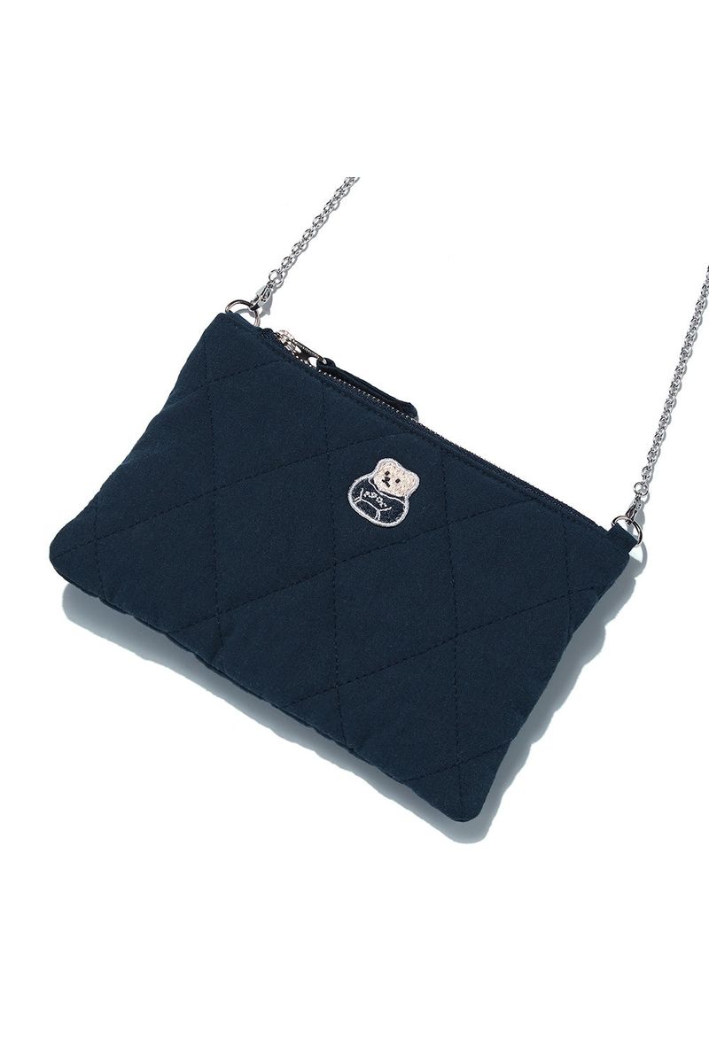 Quilting 2Way Mini Pouch_Navy