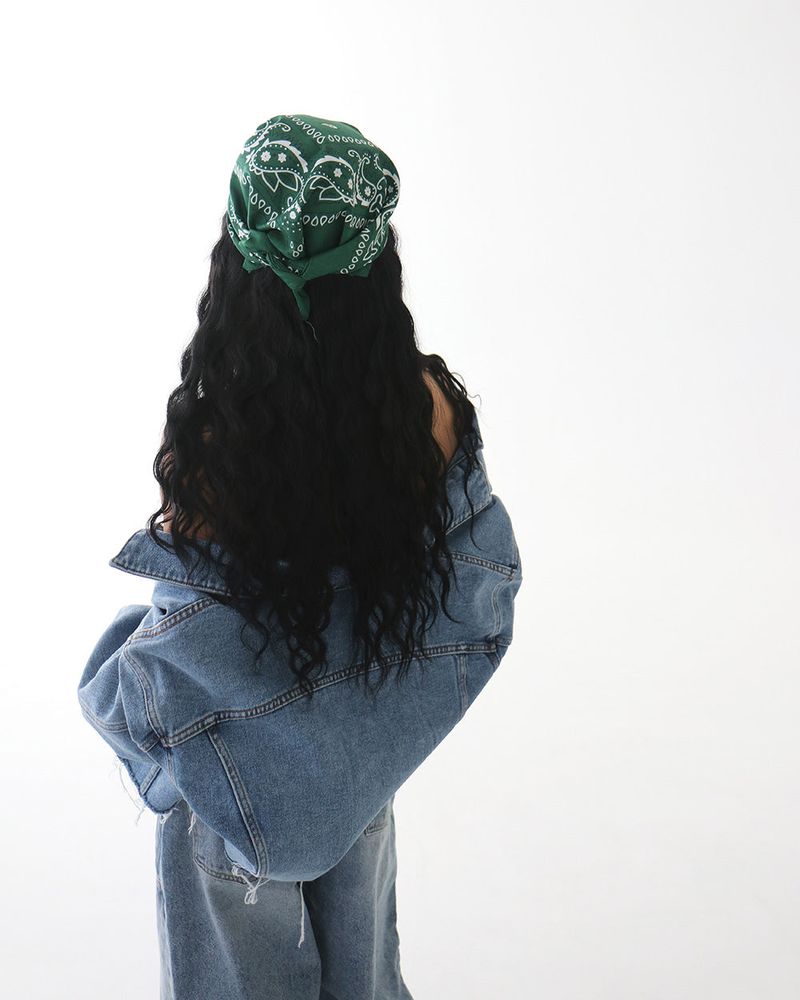 Puppy cropped jean jacket