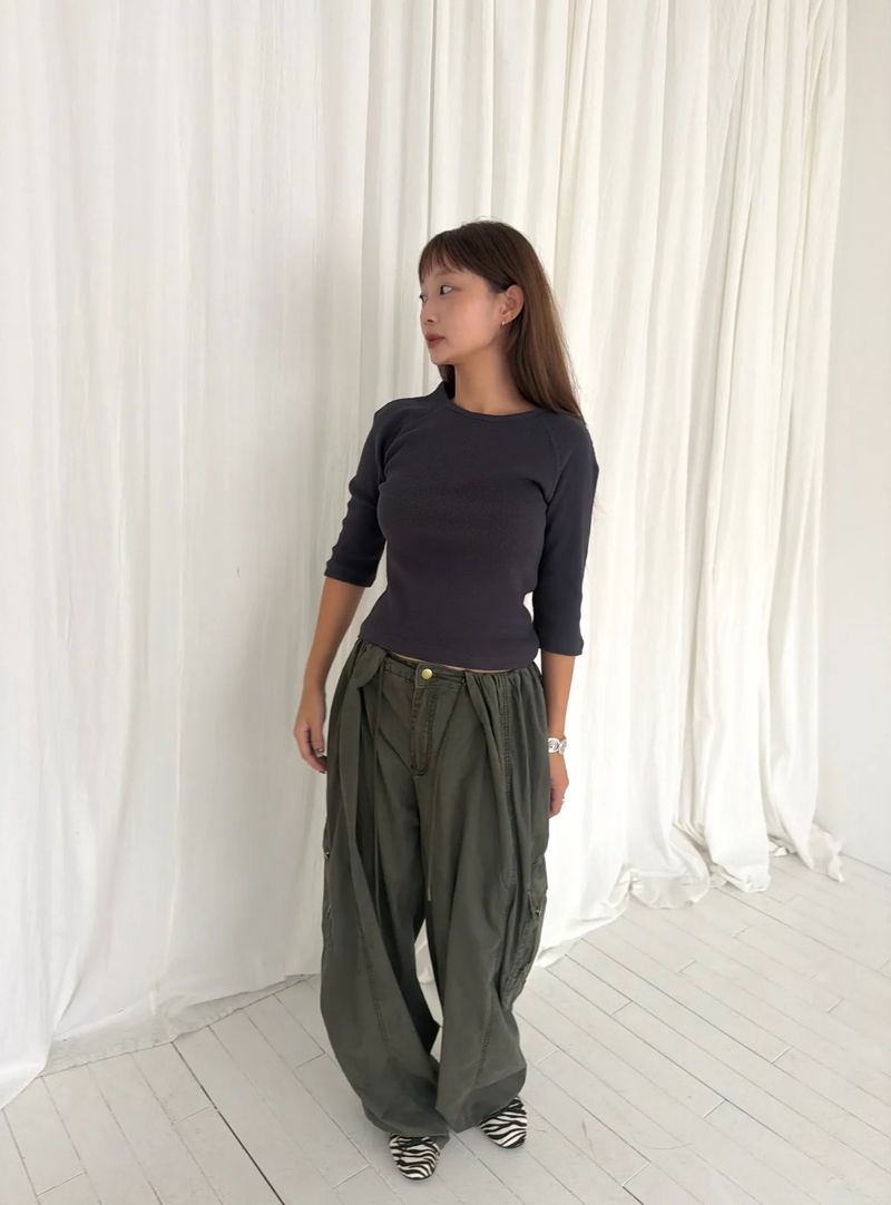 Vintage washing pocket pants(2c)
