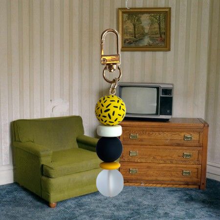 HI YELLOW KEYRING