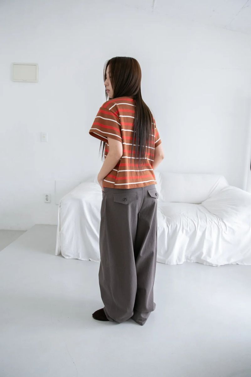fall button pocket wide pants(2colors)