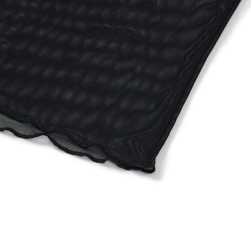 レイヤードシースルートップス / Layered See-through Top [BLACK]