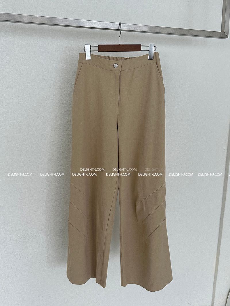 West Cotton Pintuck Wide Pants
