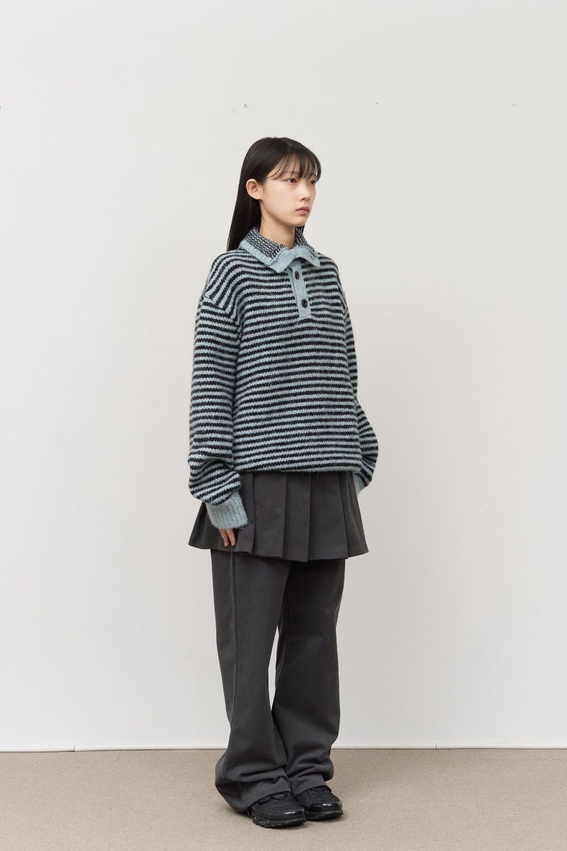 Hawk Striped High Neck Knit