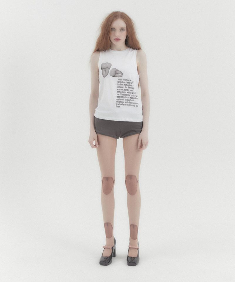 Teeth Sleeveless Tee White