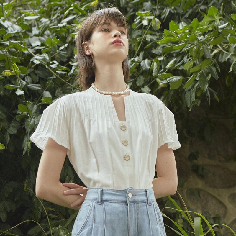 VITALSIGN（バイタルサイン）の「[LINE] Line Point Dart Blouse（Tops）」