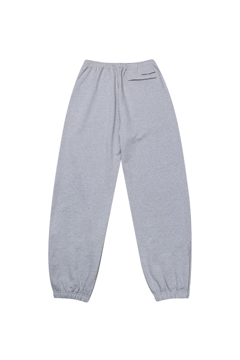 WIDE ZIP SWEATPANTS_GRAY