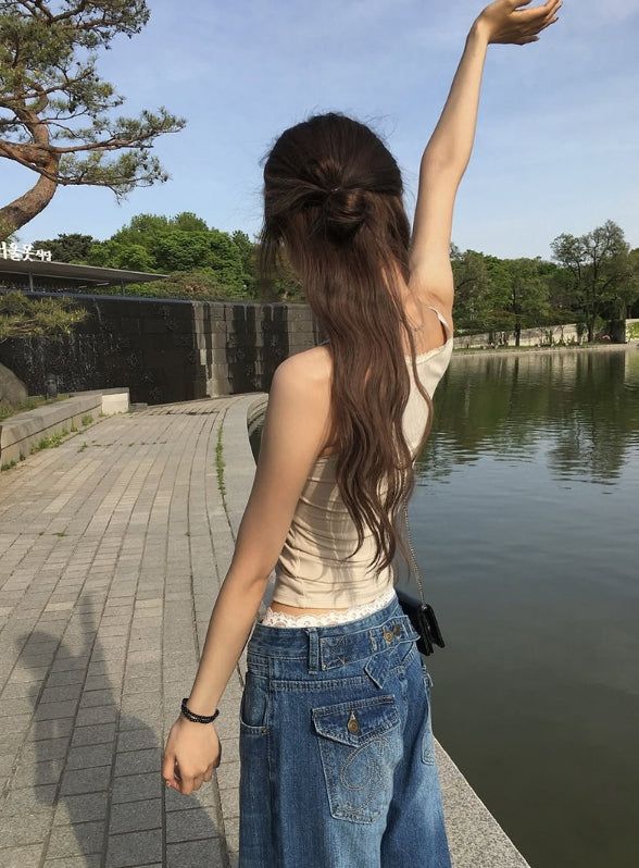 Burne Layered Sagging Lace Inner Shorts