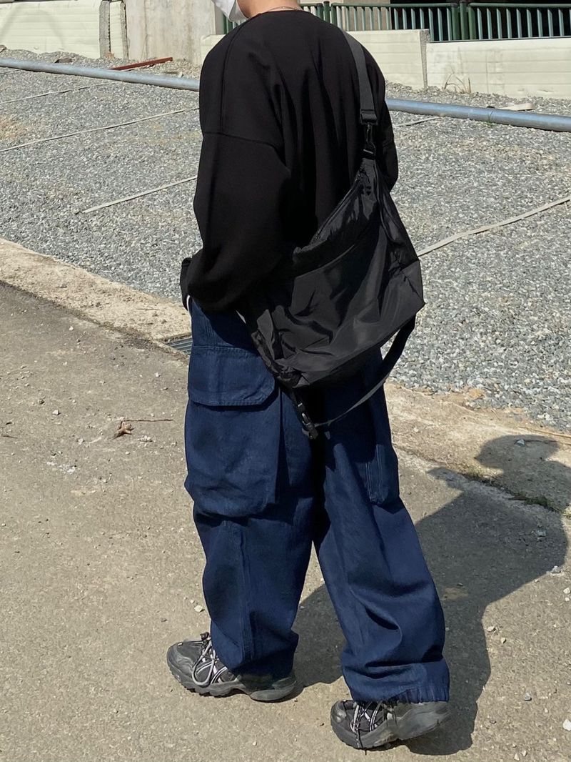 Over Denim Cargo Balloon Pants 2C