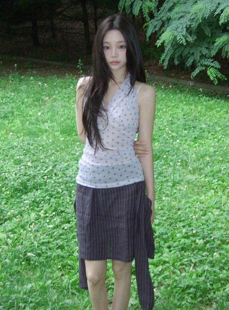 tie dot sleeveless
