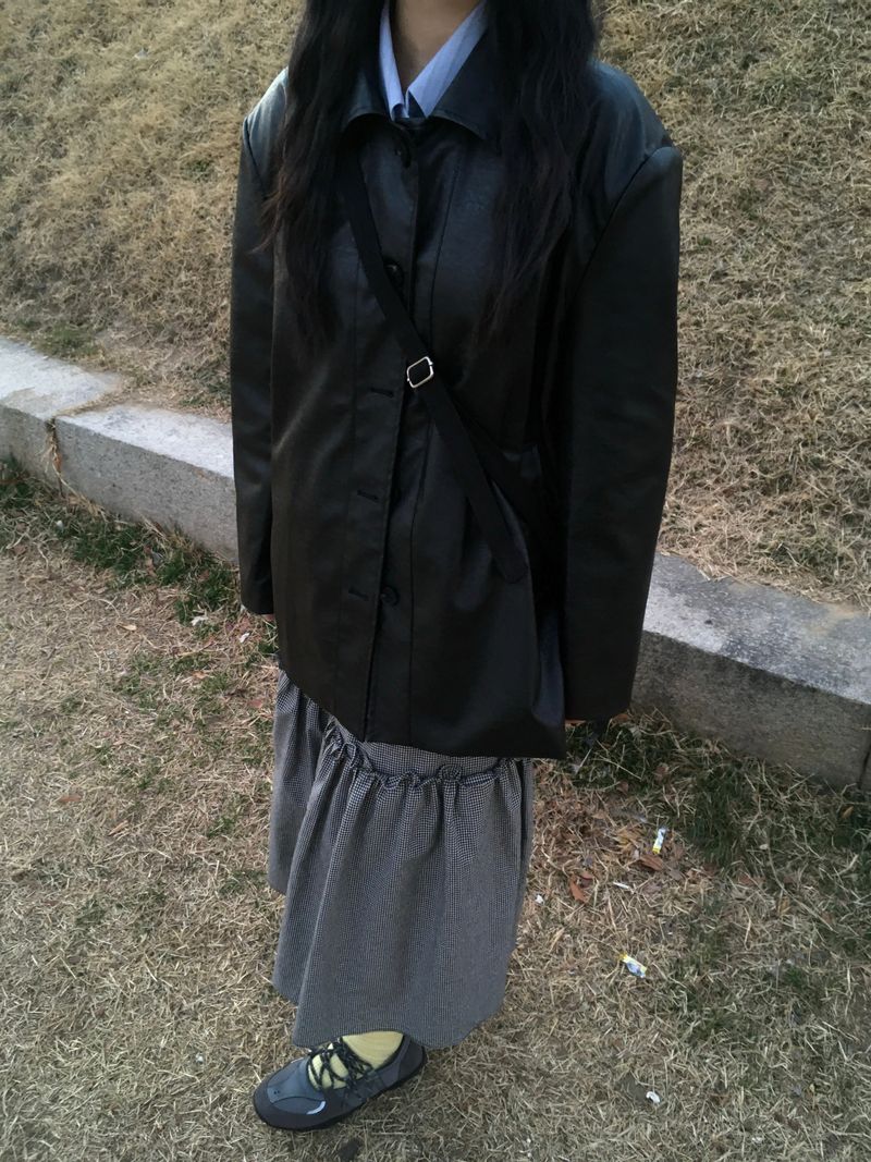 Leather Collar Jacket