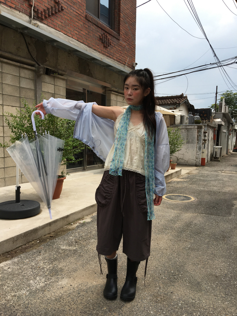 Kine Shirred Bermuda Pants (3color)