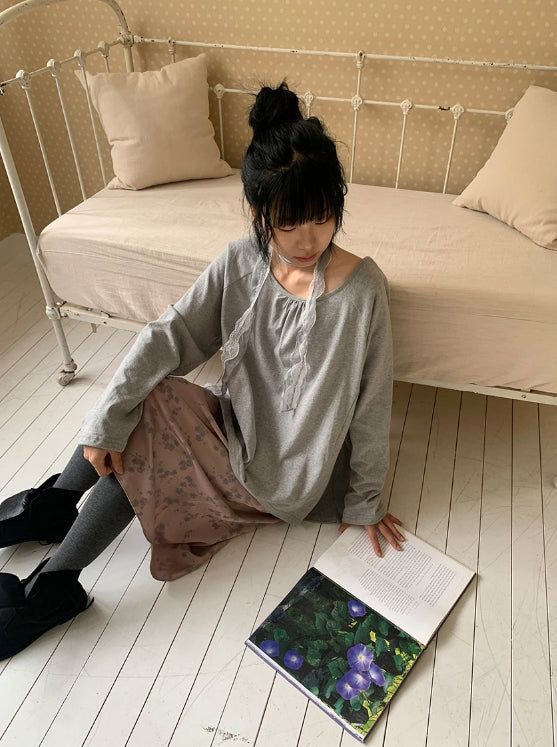 26FW★ [BAONHAUS] Renil Shirring Layered Long Sleeve Tee