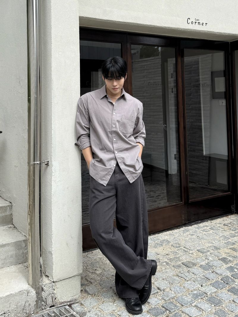 Bio cotton curved pants