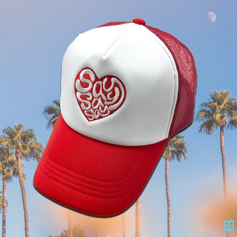 SAYSAYSAY(セイセイセイ)の「Heartlogo Trucker Cap Red(Hats)」