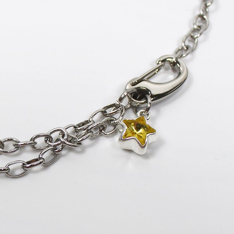 tooth gem necklace (yellow)