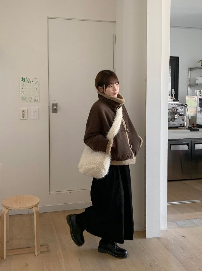 Kpanne Hairy Knit Shoulder Bag