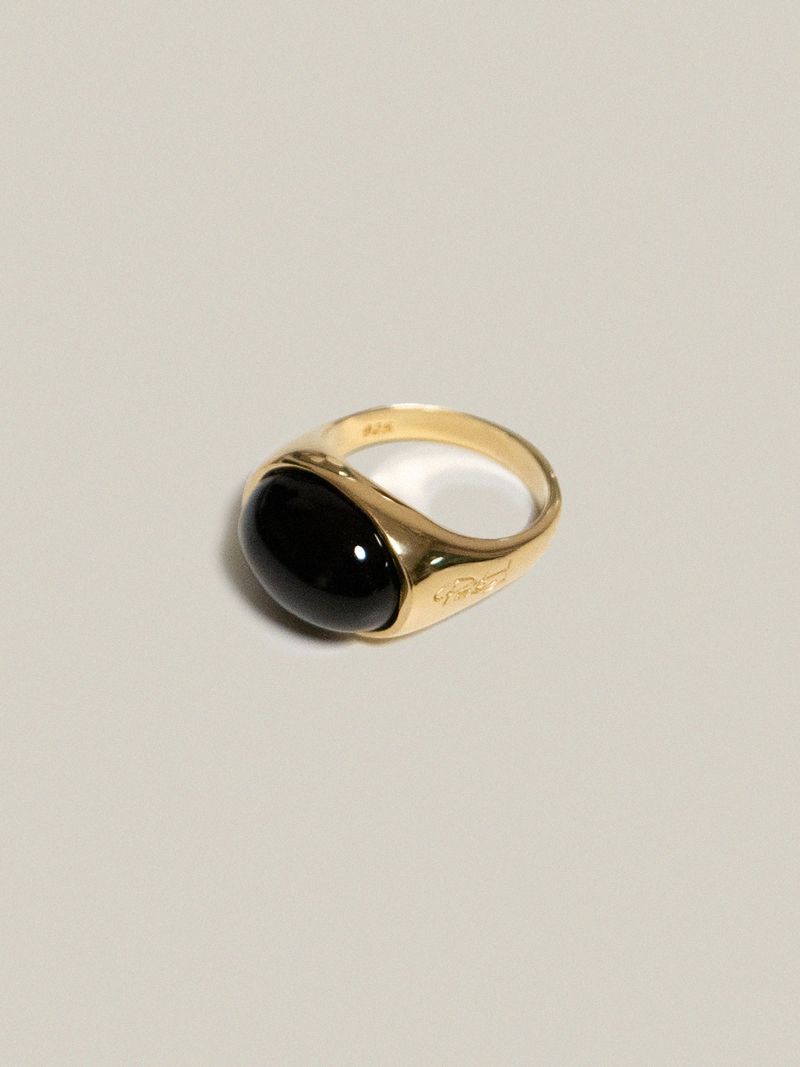 Bonbon Ring Onyx Gold