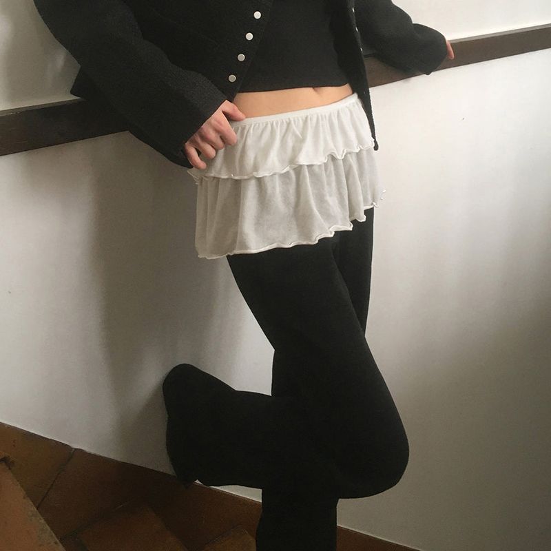 WONDER WONDER(ワンダーワンダー)の「Into wool frill wrap skirt(Skirts)」
