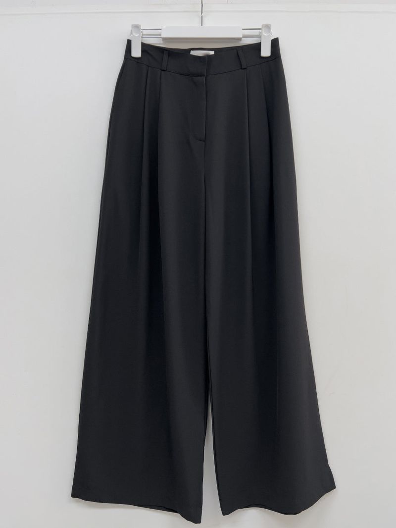 [Summer ver.] Tie Two Tuck Long Wide Slacks