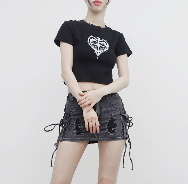 NONCODE（ノンコード）の「No, it's a heart-printed T-shirt.（Tops）」