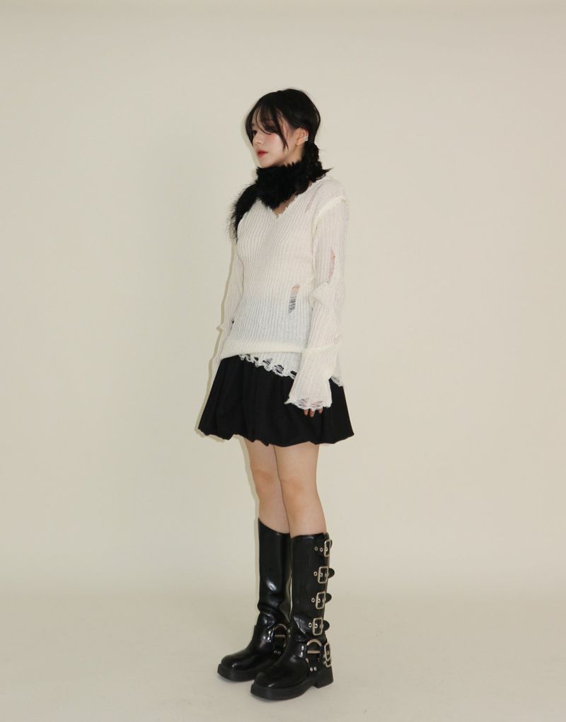 Cush Banding Pumpkin Balloon Mini Skirt