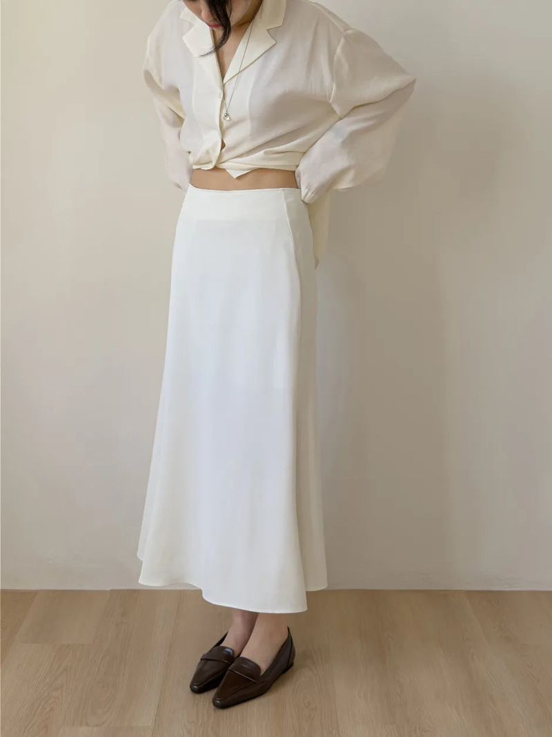 Dion Pintuck Mermaid Long Skirt